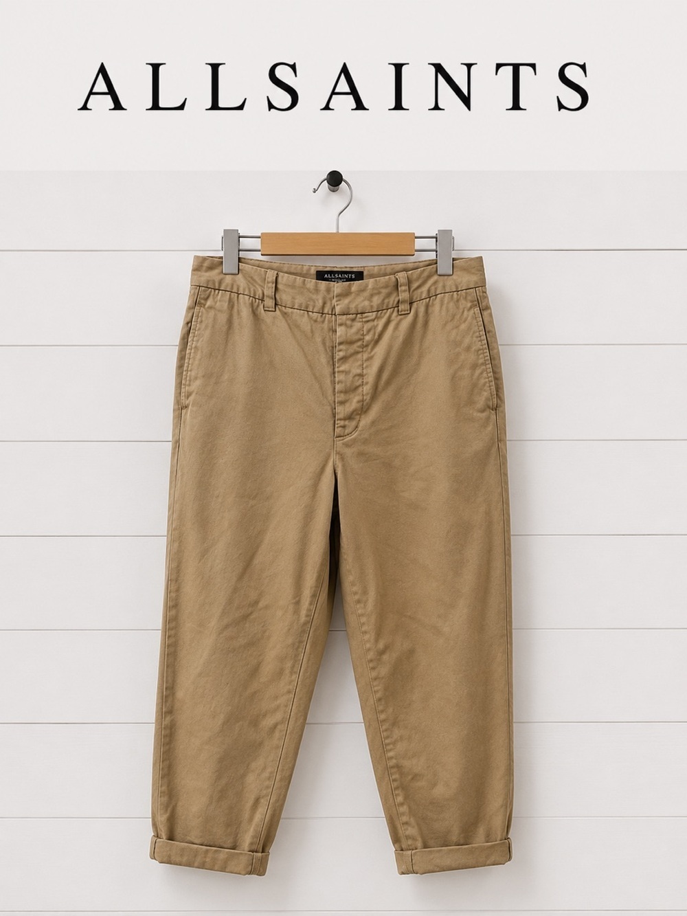 AllSaints Cropped de Chino Pants  beige – Size 32